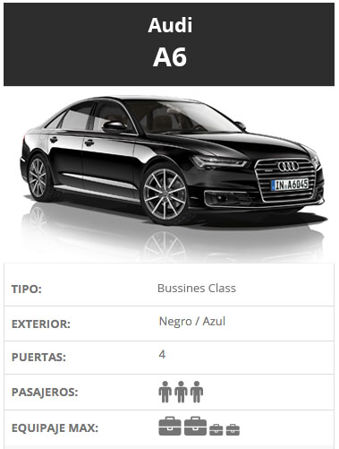 Audi A6, Alquiler de coches con conductor, Coexpress.
